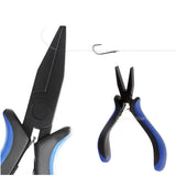 Maxbell Maxbell Stainless Steel Fishing Jewelry Flat Nose Pliers Hook Detacher Wire Cutter with Blue Rubber Handle