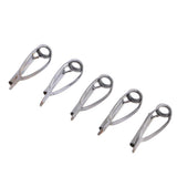 Maxbell Maxbell 5 Pieces Fishing Rod Guide Set Rod Building Repair Hard Corrosion resistance Rod Guides Ring Tip Hooks