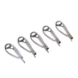 Maxbell Maxbell 5 Pieces Fishing Rod Guide Set Rod Building Repair Hard Corrosion resistance Rod Guides Ring Tip Hooks