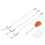 Maxbell 2x5pcs Ready Tied Carp Fishing Rigs Hair Rigs Bait Needle Boilie Stopper 002