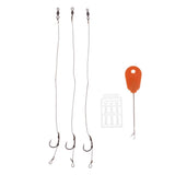 Maxbell 3x5pcs Ready Tied Carp Fishing Rigs Hair Rigs Bait Needle Boilie Stopper 002