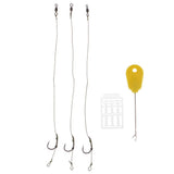 Maxbell Maxbell 5pcs Ready Tied Carp Fishing Rigs Hair Rigs Bait Needle Boilie Stopper 004