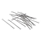 Maxbell 4x20pcs Double Eyed Wire Shank Waddington Shank for Fly Lure Tying Length 45mm
