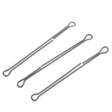 Maxbell 3x20pcs Double Eyed Wire Shank Waddington Shank for Fly Lure Tying Length 45mm