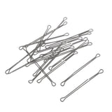Maxbell 4x20pcs Double Eyed Wire Shank Waddington Shank for Fly Lure Tying Length 45mm