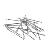 Maxbell 3x20pcs Double Eyed Wire Shank Waddington Shank for Fly Lure Tying Length 45mm