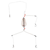 Maxbell 4xFishing Feeder Basket Holder Fishing Bait Cage with Line Hooks Sinker 25g