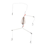 Maxbell 3xFishing Feeder Basket Holder Fishing Bait Cage with Line Hooks Sinker 25g