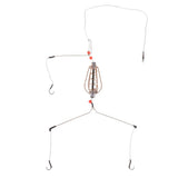 Maxbell 2xFishing Feeder Basket Holder Fishing Bait Cage with Line Hooks Sinker 25g