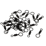 Maxbell 2x25pcs Carp Fishing Rolling Swivels with Long Body and Large & Small Eyes