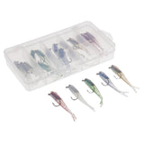 Maxbell 20pcs Jig Head Shad Swimbait Paddle Tail Worm Fishing Lures Soft Fish Baits - Aladdin Shoppers