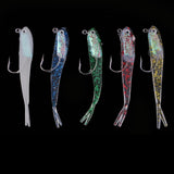 Maxbell 20pcs Jig Head Shad Swimbait Paddle Tail Worm Fishing Lures Soft Fish Baits - Aladdin Shoppers