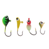 Maxbell 26 Pieces Winter Mini Ice Fishing Lures Lead Jig Head Ice Fishing Hooks - Aladdin Shoppers