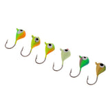 6pcs Winter Ice Fishing Jigs Lure with Single Hook 15mm/1.1g Fast Sinking for Bass Pike Trout Walleye - Aladdin Shoppers