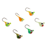 6pcs Winter Ice Fishing Jigs Lure with Single Hook 15mm/1.1g Fast Sinking for Bass Pike Trout Walleye - Aladdin Shoppers