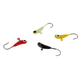 Maxbell 4 Pieces Winter Mini Ice Fishing Lures Lead Jig Head Ice Fishing Hooks 13mm/1.6g - Aladdin Shoppers
