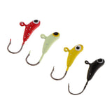 Maxbell 4 Pieces Winter Mini Ice Fishing Lures Lead Jig Head Ice Fishing Hooks 13mm/1.6g - Aladdin Shoppers