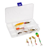Maxbell 9pcs Metal Fishing Lures Treble Hooks Spinners Baits & Spoons Bass Trout Salmon Freshwater & Saltwater - Aladdin Shoppers
