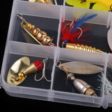 Maxbell 9pcs Metal Fishing Lures Treble Hooks Spinners Baits & Spoons Bass Trout Salmon Freshwater & Saltwater - Aladdin Shoppers