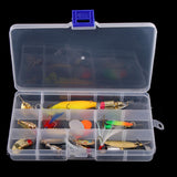 Maxbell 9pcs Metal Fishing Lures Treble Hooks Spinners Baits & Spoons Bass Trout Salmon Freshwater & Saltwater - Aladdin Shoppers