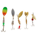 Maxbell 9pcs Metal Fishing Lures Treble Hooks Spinners Baits & Spoons Bass Trout Salmon Freshwater & Saltwater - Aladdin Shoppers