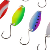 10pcs/set Spinners Spoons Fishing Lures Baits with Single Hook 4cm/6g for Bass Trout Salmon Fishing - Aladdin Shoppers