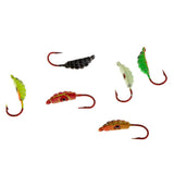 Maxbell 6 Pieces Winter Mini Ice Fishing Lures Lead Jig Head Ice Fishing Hooks 22mm/1.4g - Aladdin Shoppers