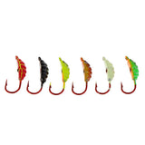Maxbell 6 Pieces Winter Mini Ice Fishing Lures Lead Jig Head Ice Fishing Hooks 22mm/1.4g - Aladdin Shoppers