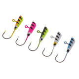 Maxbell 5Pcs/Set Mini Ice Fishing Barbed Hook Lure 20mm/1.7g Lead Jig Head Hooks Baits Crank Hooks - Aladdin Shoppers