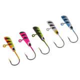 Maxbell 5Pcs/Set Mini Ice Fishing Barbed Hook Lure 20mm/1.7g Lead Jig Head Hooks Baits Crank Hooks - Aladdin Shoppers
