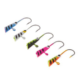 Maxbell 5Pcs/Set Mini Ice Fishing Barbed Hook Lure 20mm/1.7g Lead Jig Head Hooks Baits Crank Hooks - Aladdin Shoppers
