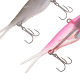 Maxbell 4pcs Sinking Swimbaits PVC Split Tail Casting Soft Lead Fishing Lures with 2 Treble Hooks - Aladdin Shoppers