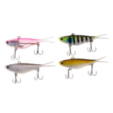 Maxbell 4pcs Sinking Swimbaits PVC Split Tail Casting Soft Lead Fishing Lures with 2 Treble Hooks - Aladdin Shoppers