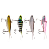Maxbell 4pcs Sinking Swimbaits PVC Split Tail Casting Soft Lead Fishing Lures with 2 Treble Hooks - Aladdin Shoppers