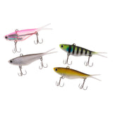 Maxbell 4pcs Sinking Swimbaits PVC Split Tail Casting Soft Lead Fishing Lures with 2 Treble Hooks - Aladdin Shoppers