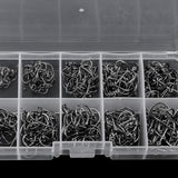 Maxbell 500pcs High Carbon Steel Fishing Hooks Set Offset Sport Circle Octopus Hook 3#-12# - Aladdin Shoppers