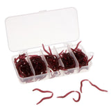 Maxbell 150pcs Earthworm Worm Lure, Smell Red Maggot Bait, Soft Plastic Fishing Lures - Aladdin Shoppers