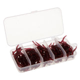 Maxbell 150pcs Earthworm Worm Lure, Smell Red Maggot Bait, Soft Plastic Fishing Lures - Aladdin Shoppers