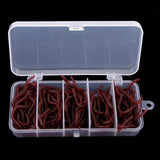 Maxbell 150pcs Earthworm Worm Lure, Smell Red Maggot Bait, Soft Plastic Fishing Lures - Aladdin Shoppers