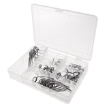 Maxbell 55pcs Fishing Rod Guides Set Tips Line Ring Stainless Steel Frame Ceramic Ring for Trolling Jigging 6 Sizes - Aladdin Shoppers