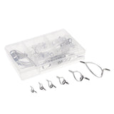 Maxbell 55pcs Fishing Rod Guides Set Tips Line Ring Stainless Steel Frame Ceramic Ring for Trolling Jigging 6 Sizes - Aladdin Shoppers