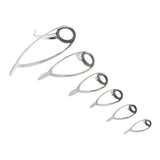 Maxbell 55pcs Fishing Rod Guides Set Tips Line Ring Stainless Steel Frame Ceramic Ring for Trolling Jigging 6 Sizes - Aladdin Shoppers