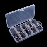 50pcs Weighted Superline Spring Hook with Centering Pin Offset Circle Worm Jig Fishing Hooks - Aladdin Shoppers