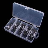 50pcs Weighted Superline Spring Hook with Centering Pin Offset Circle Worm Jig Fishing Hooks - Aladdin Shoppers