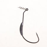 50pcs Weighted Superline Spring Hook with Centering Pin Offset Circle Worm Jig Fishing Hooks - Aladdin Shoppers