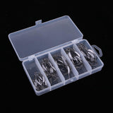 50pcs Weighted Superline Spring Hook with Centering Pin Offset Circle Worm Jig Fishing Hooks - Aladdin Shoppers