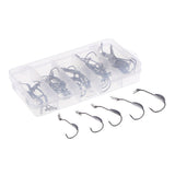 50pcs Weighted Superline Spring Hook with Centering Pin Offset Circle Worm Jig Fishing Hooks - Aladdin Shoppers