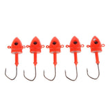 5pcs Saltwater Jig Heads Baits Hooks Lead Head Jig Fishing Lures for Carp, Bass, Whiting, Trout, Flounder - Aladdin Shoppers