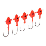 5pcs Jigging Hook Red Fishing Hook 21g/6cm Weight Lead Jig Fishhook - Aladdin Shoppers
