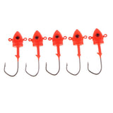 5pcs Jigging Hook Red Fishing Hook 21g/6cm Weight Lead Jig Fishhook - Aladdin Shoppers